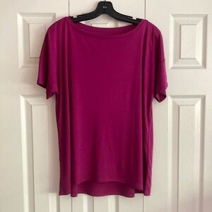 Eileen Fisher Pink Relaxed Short Sleeve T-Shirt
